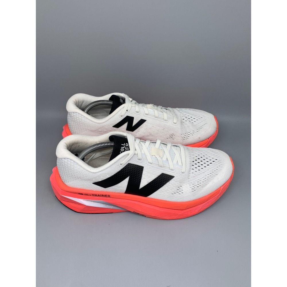 New Balance Men's White & Coral-Pink Running Shoes